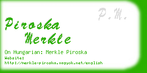 piroska merkle business card